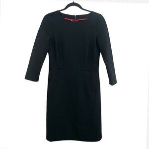 Spanx Perfect A Line 3/4 Sleeve Dress Black Size Small